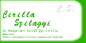 cirilla szilagyi business card